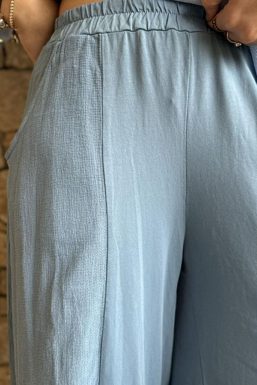 Jo Jo Quirky Hopsack Crop Pant Denim 